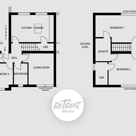 Retreat Breaks - 3 Bedroom Penthouse - Holbeck Leeds *